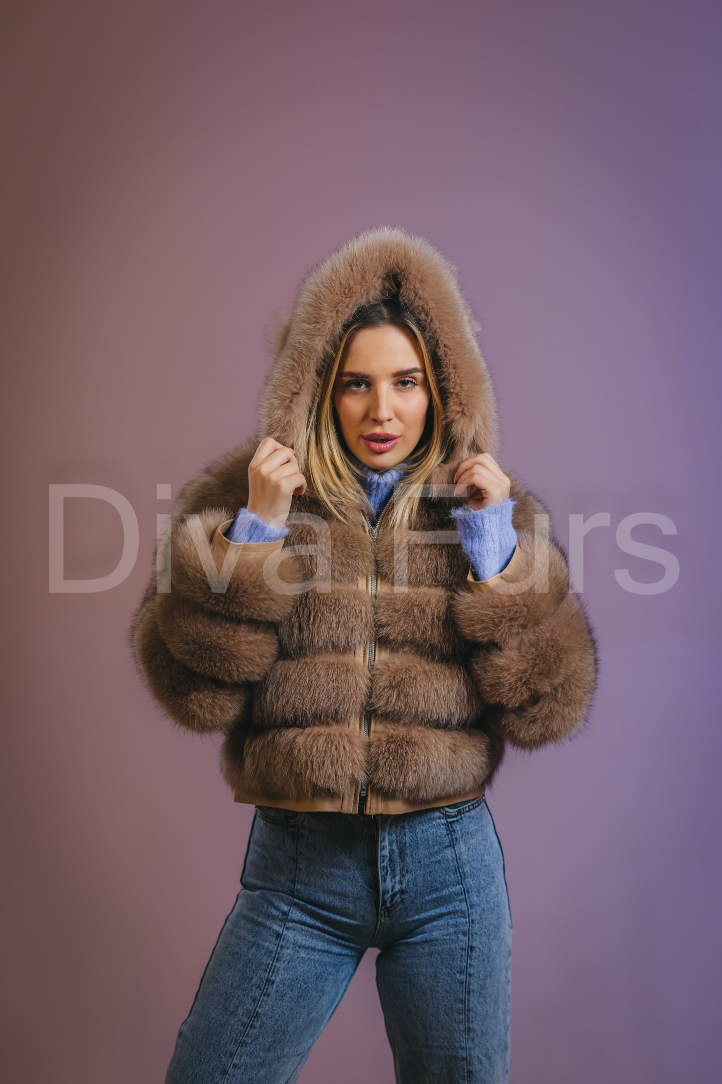 Braon bunda sa kapuljačom