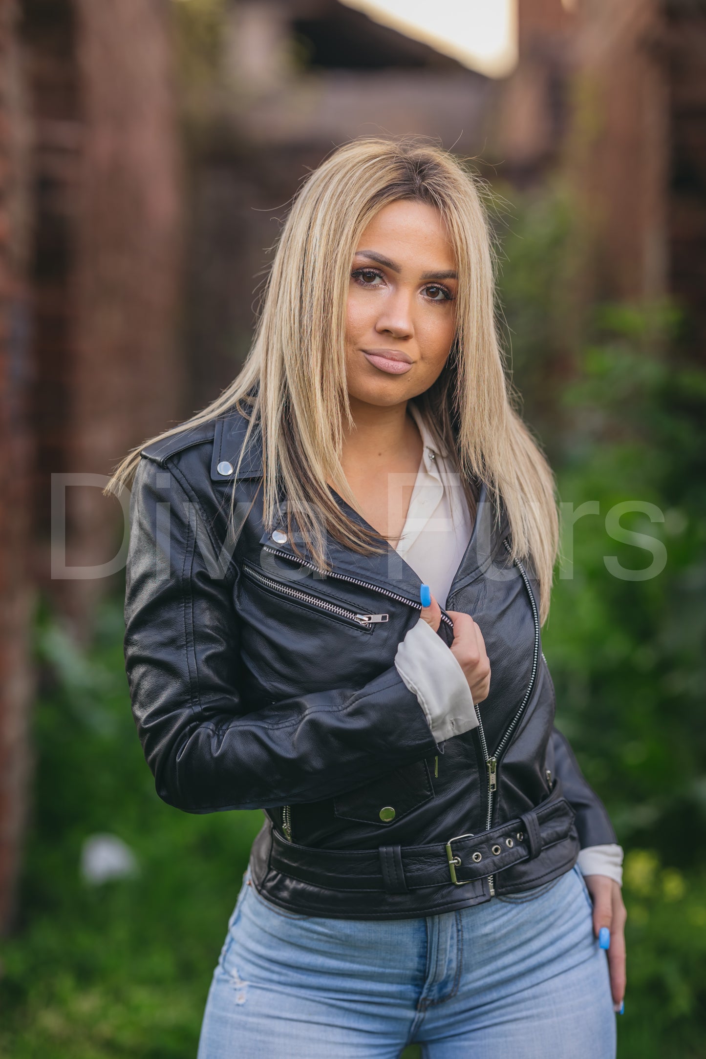 Kožna jakna ženska-crna Kristina