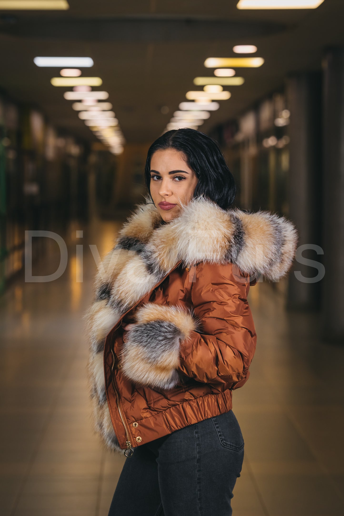 Kraca perjana jakna-braon