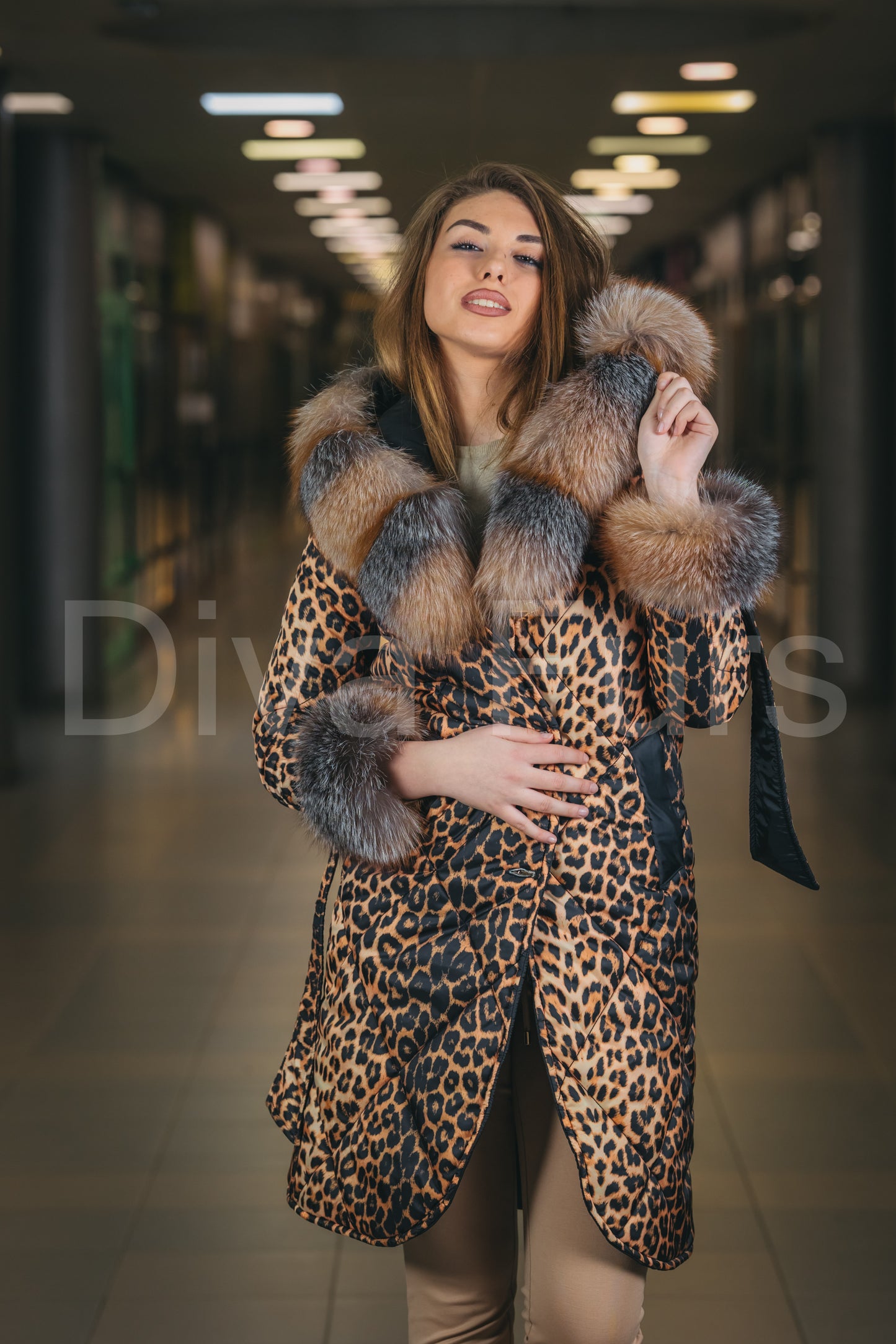 Jakna sa leopard printom