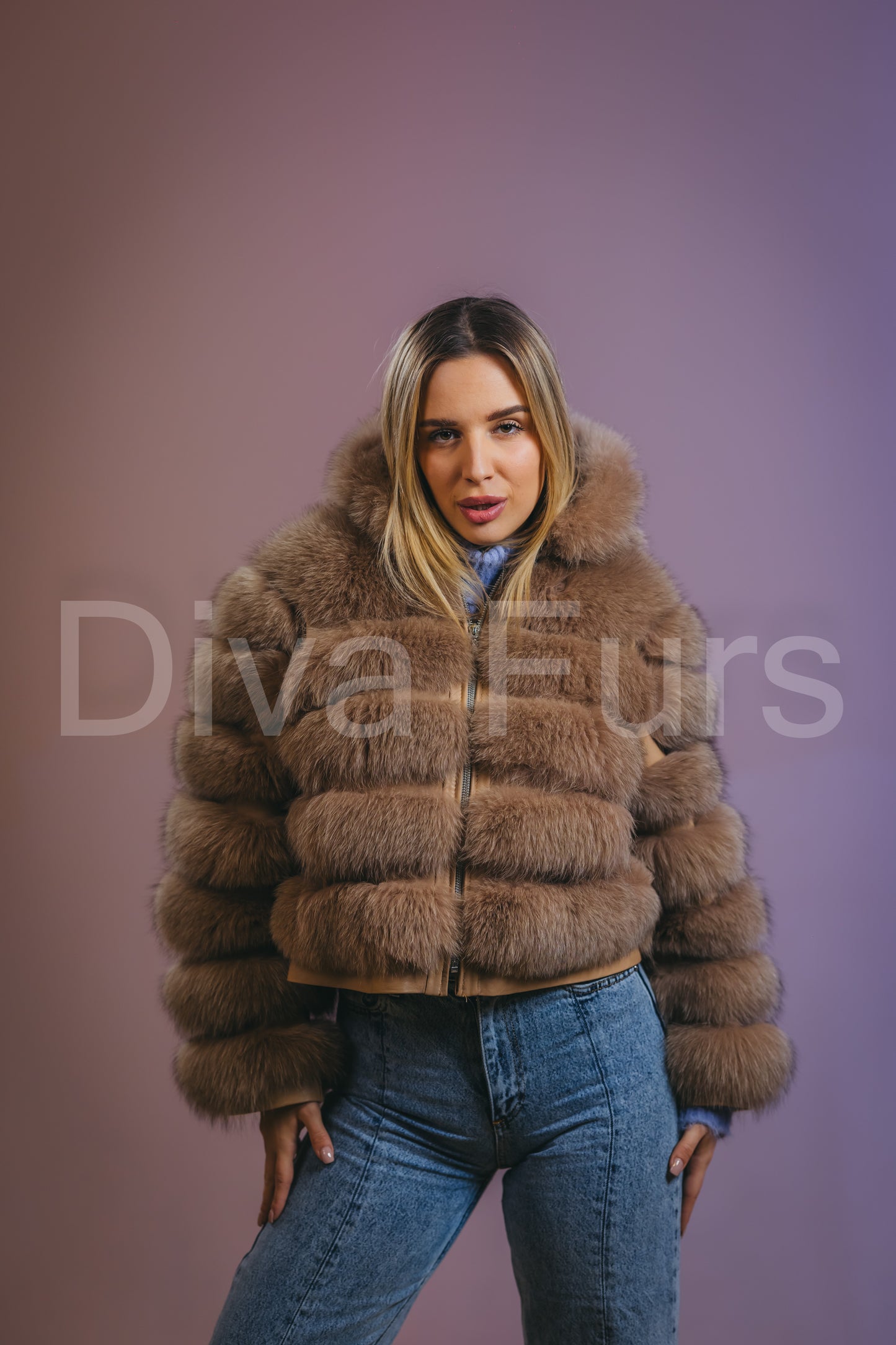 Braon bunda sa kapuljačom